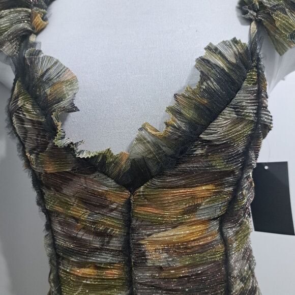 Mia Vesper The Mothra Sexy Festival Ruching Mini Dress Multi-Color Medium NWT - Picture 15 of 17